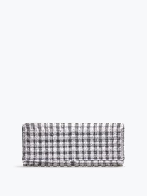 Zafira Blue Clutch With All-Over Crystals