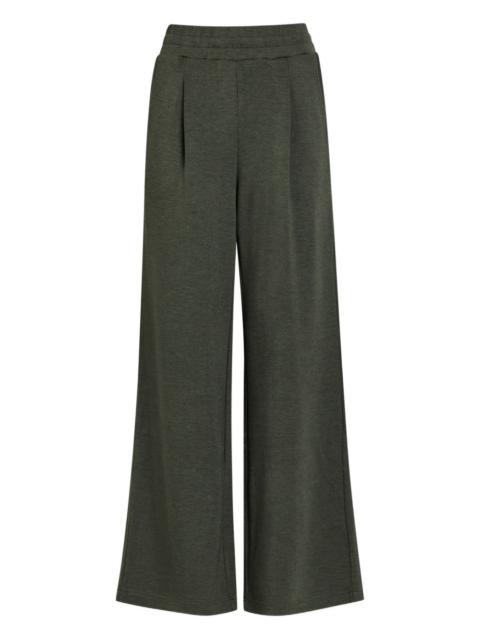 pleated-front palazzo pants