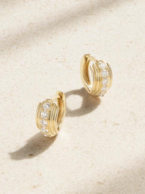 Boulevard 14-karat Gold Diamond Hoop Earrings