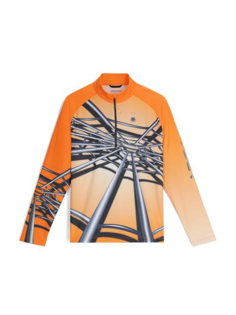 Mens Legacy Half Zip T-Neck - Flash Orange