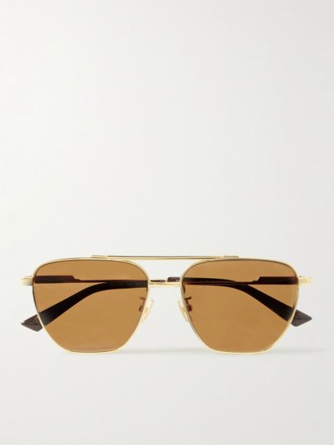 Aviator-Style Gold-Tone Sunglasses Gold