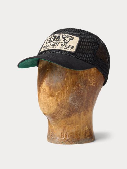 Denim-Bill Mesh Trucker Cap