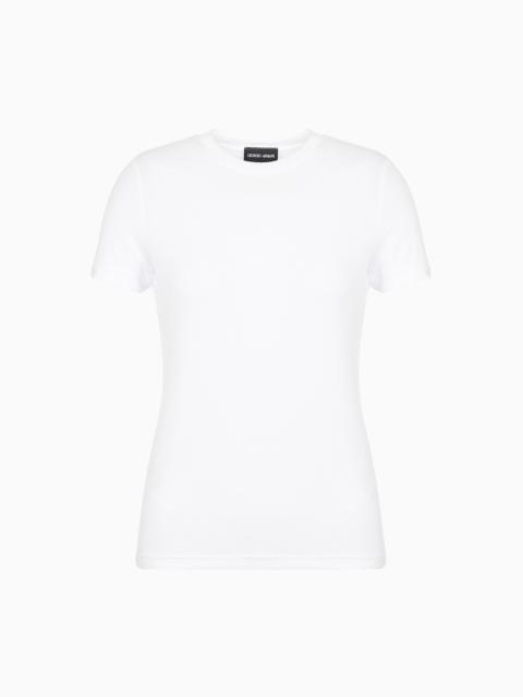 Stretch viscose jersey T-shirt