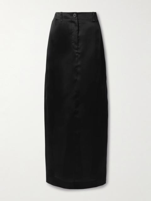 Lucian Pleated Silk-organza Maxi Skirt