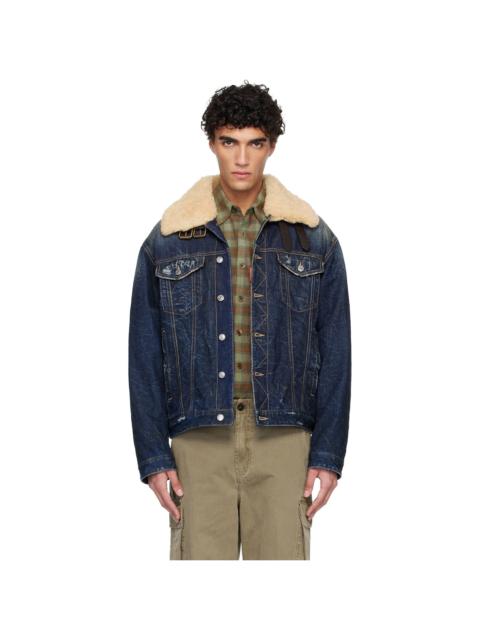 Navy Aviator Denim Jacket