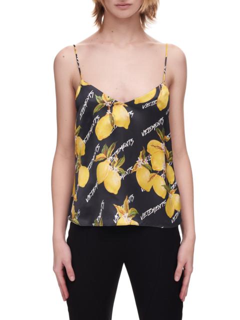 Lemon Monogram Slip Top