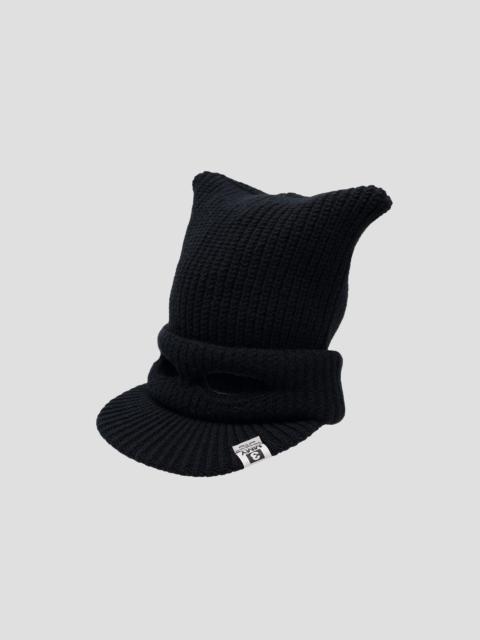MASKED CAT VISOR KNIT CAP