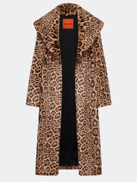 Jones Leopard Wrap Coat In Cheetah Scramble