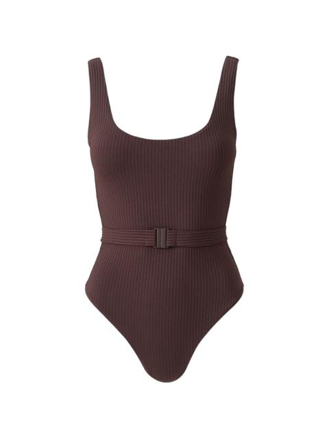 ribbed belt swimsuit