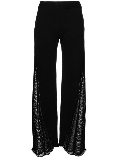 distressed Float knitted trousers