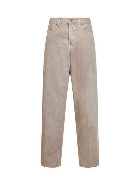 Beige cotton and linen denim Bethany boyfriend jeans