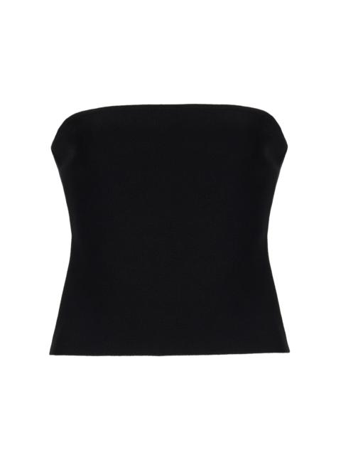 Strapless Knitted Top black