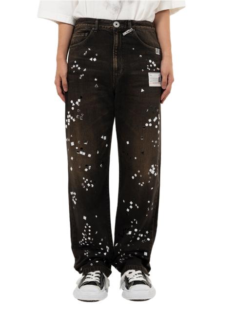 Embellished Denim Pants