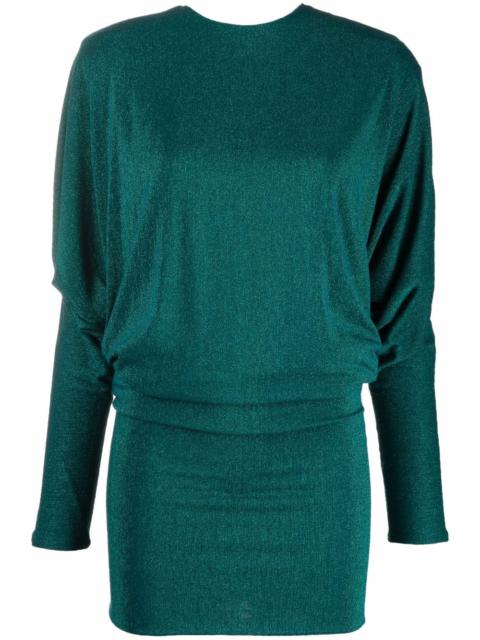 wide-shoulder knitted dress