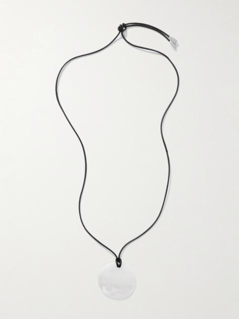 Medium Full Moon Cord, Quartz And Silver Necklace