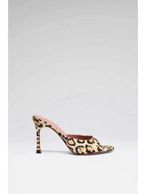 ALEXA SLIPPER LEOPARD PRINT SATIN