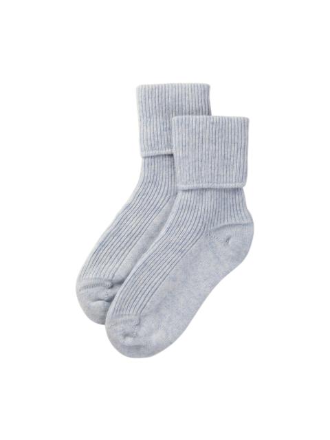 Women's Blue Cashmere Lounge Socks