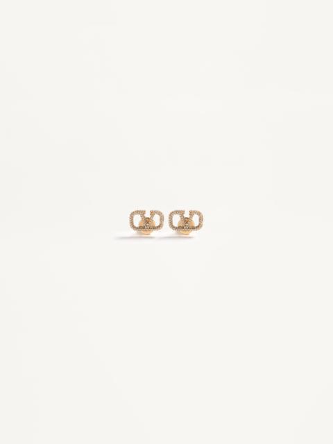 VLOGO SIGNATURE EARRINGS IN METAL AND SWAROVSKI® CRYSTALS