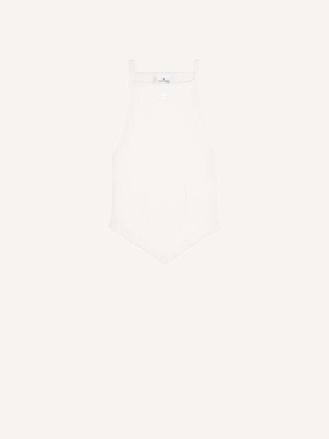 POINTY RIB KNIT TANK TOP