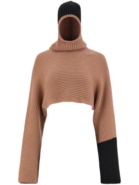 colour-block ribbed jumper