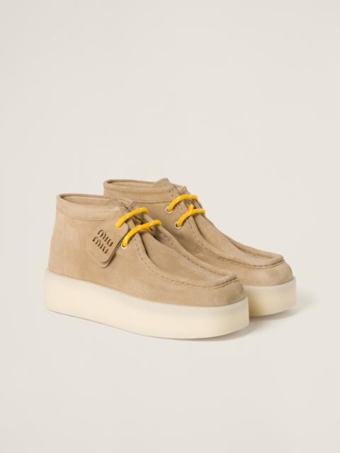 Suede delave wedge ankle boots