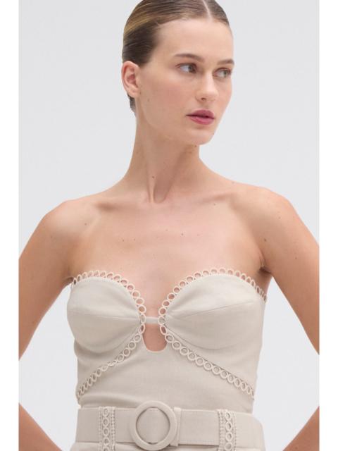 CANDY LINEN STRAPLESS TOP