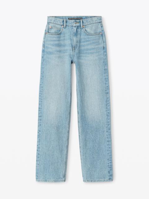 EZ mid-rise straight-leg jean in denim