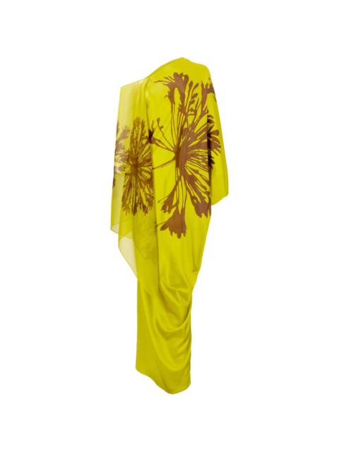 Jade print maxi dress