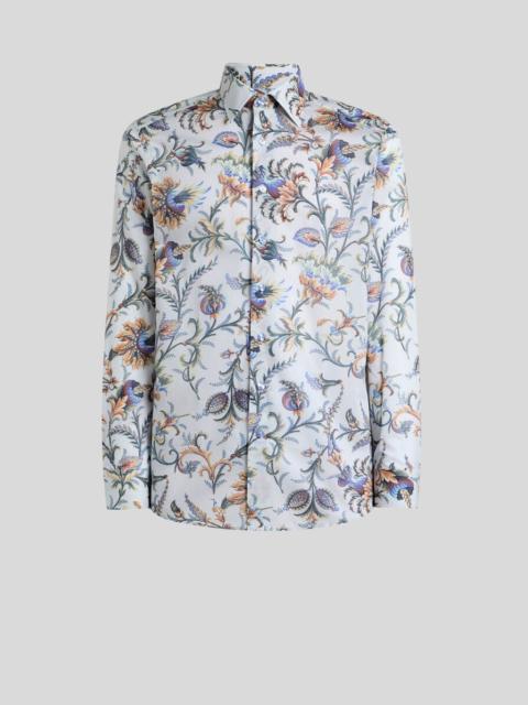 FLORAL COTTON MUSLIN SHIRT