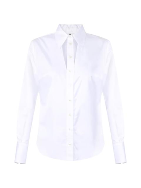 cut-out embroidered shirt