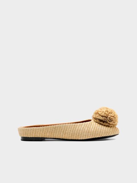 Pom Pom Riad Mule In Natural