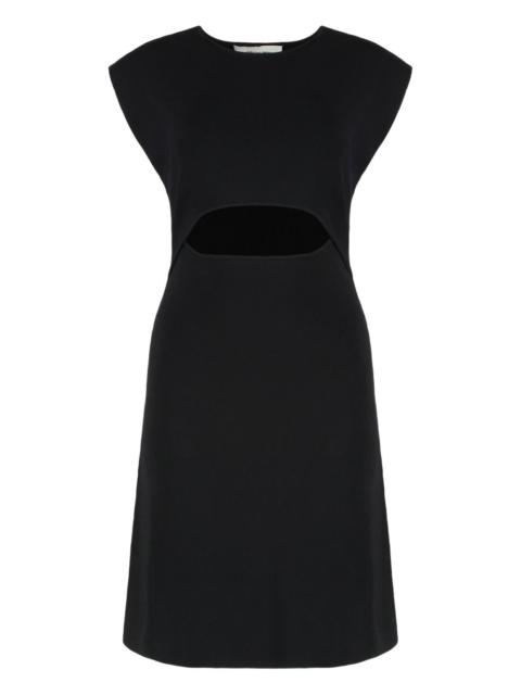 cut-out ribbed knit mini dress