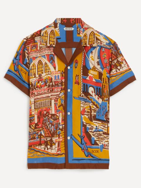 Manhattan Island Silk Short-Sleeve Shirt