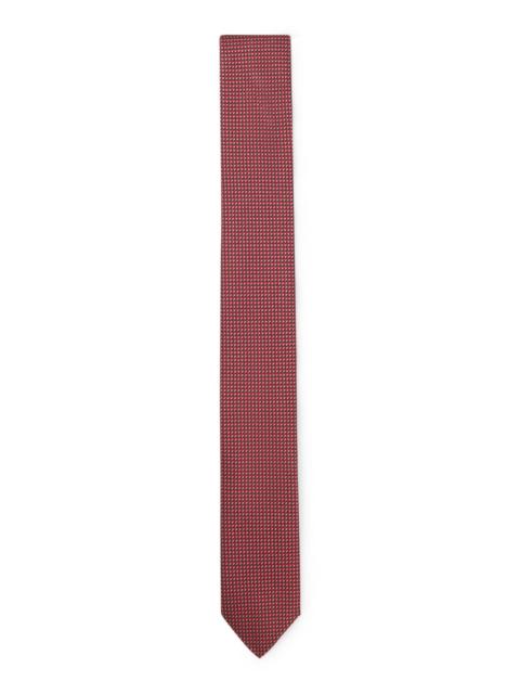 SILK-BLEND TIE WITH JACQUARD PATTERN