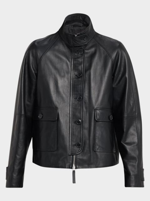 Gio Lambskin Leather Jacket