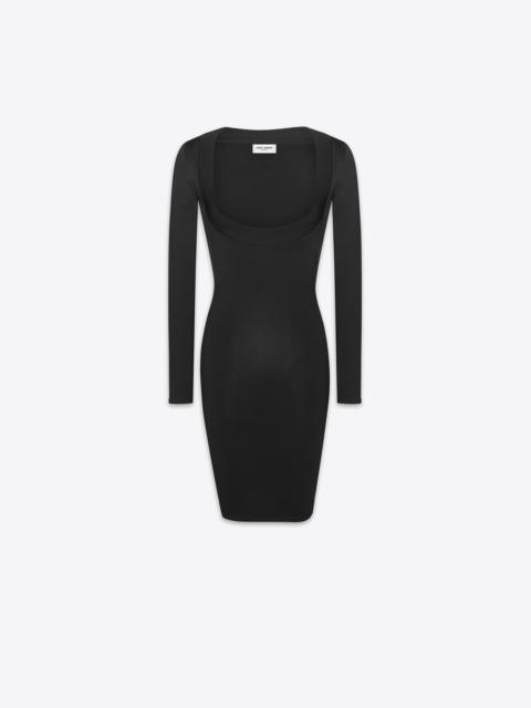 décolleté dress in knit