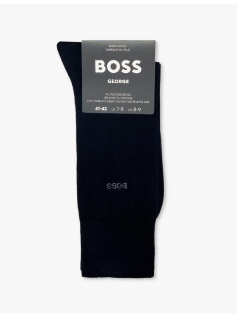 George branded-print cotton socks