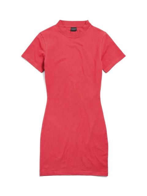 Women's Mini T-shirt Dress in Faded Red
