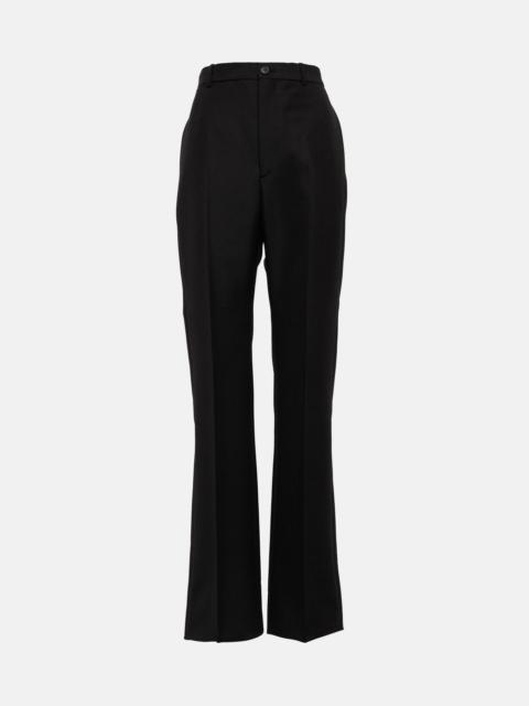 High-rise virgin wool pants
