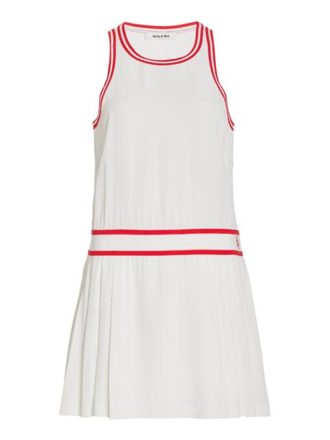 Phoebe Pleated Tennis Tank Mini Dress white