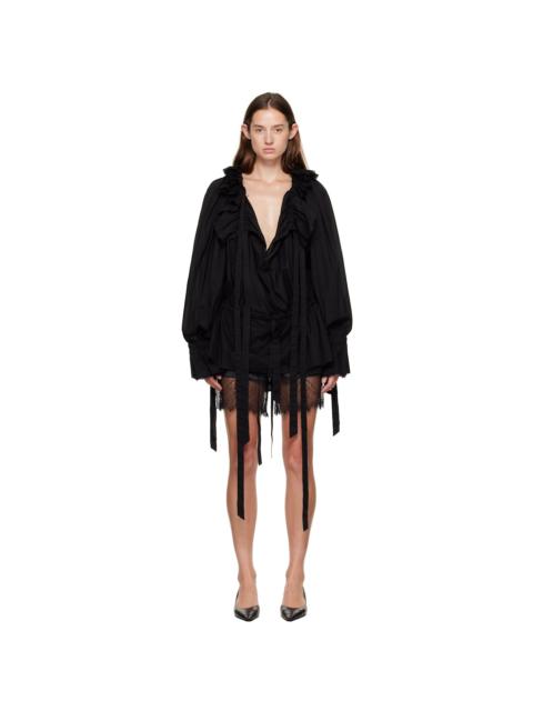 Black Ruffled Minidress