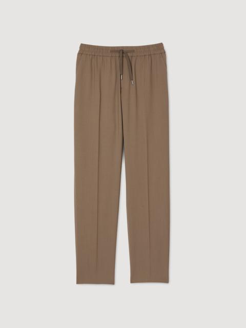 ELASTICATED STRAIGHT-LEG TROUSERS