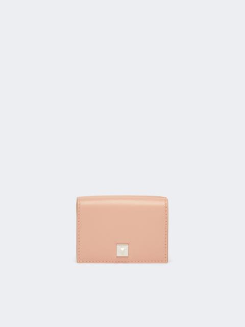 Leather tri-fold purse - PINK
