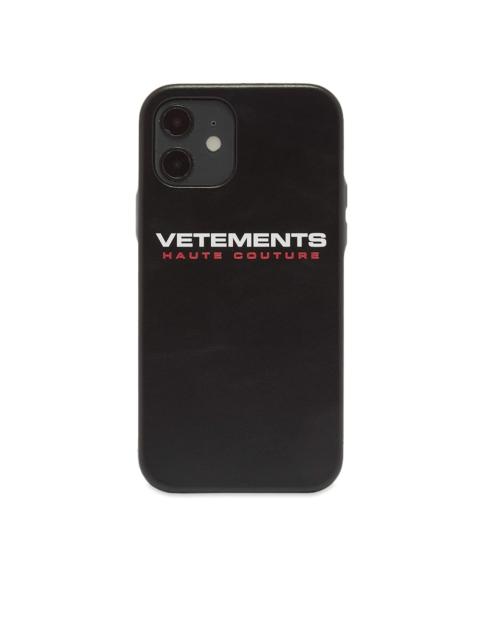 VETEMENTS Logo Haute Couture iPhone 12 Case