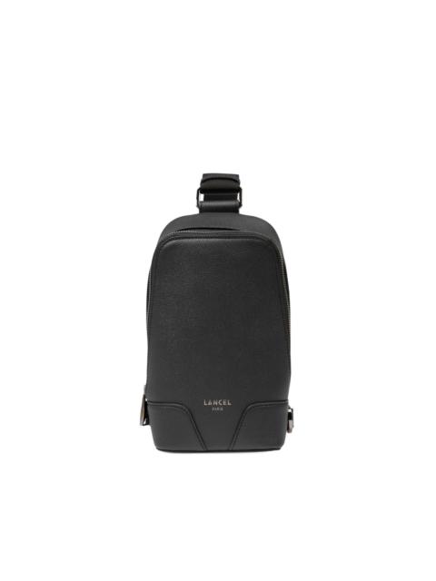 leather zip-fastening backpack bag