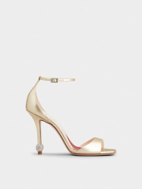 Jewel Heel Sandals in leather