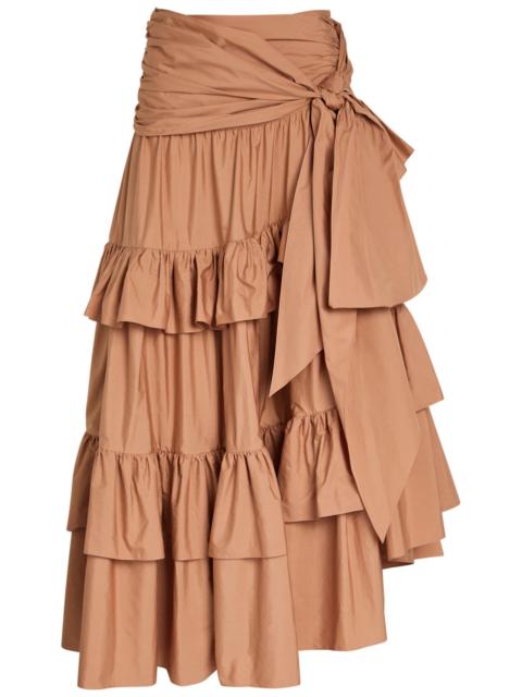 Chloe Tiered Cotton-poplin Maxi Skirt