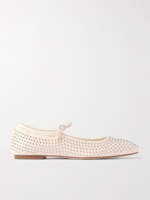 Uma Studded Leather Mary Jane Ballet Flats