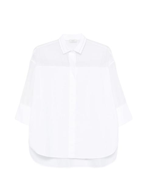 embellished-collar shirt