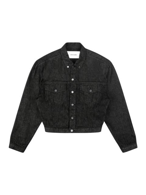 SHRUNKEN DENIM JACKET RAW BLACK